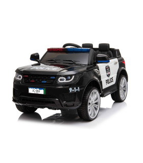 Voiture Police 12V Noir - Voiture Electrique Pour Enfants
