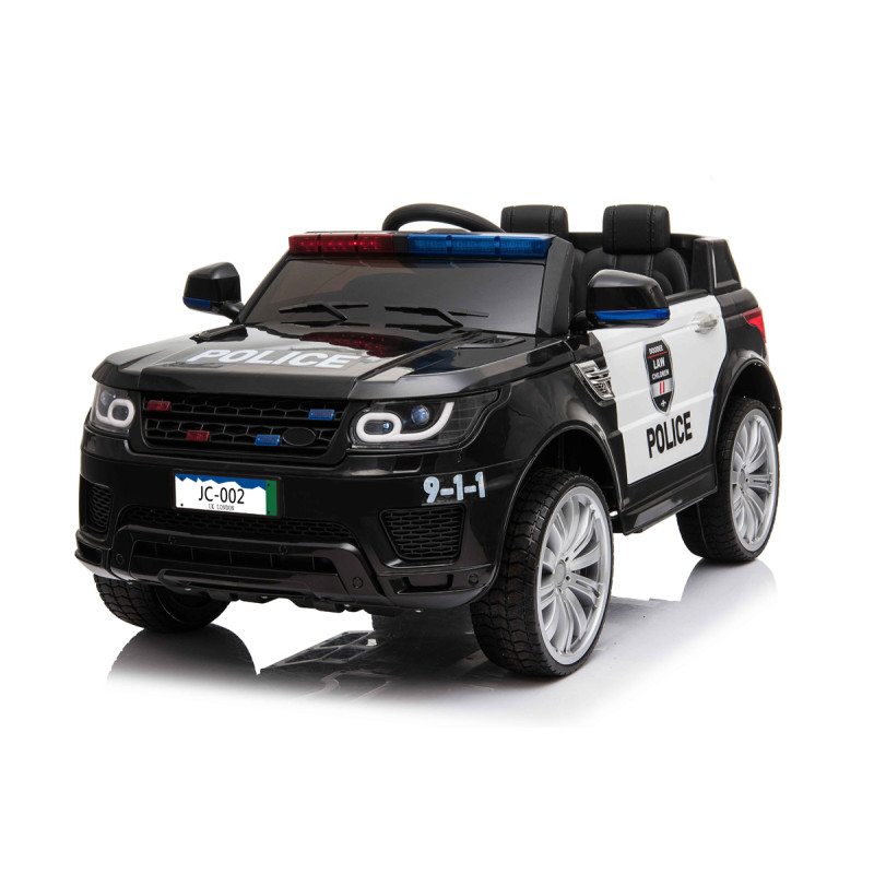 Playkin COP Car - Voiture de Police de Batterie 12 V Enfants 3-8 Ans avec  lumières, Sons, Manette Jouets Enfants Voitures de Batterie Noir