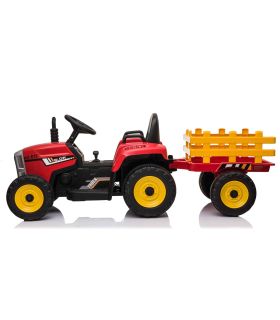 12V Tracteur avec remorque Rouge - Tracteur Electrique Pour Enfants