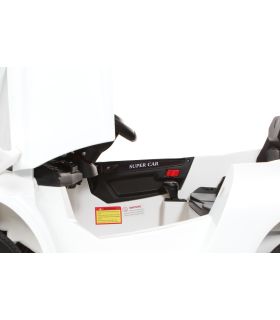 Roadster 12V Style Lambo Blanc - Voiture Electrique Pour Enfants