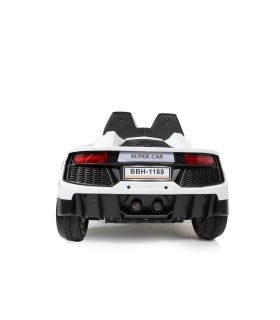Roadster 12V Style Lambo Blanc - Voiture Electrique Pour Enfants