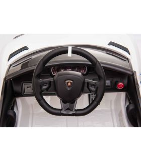 12V Lamborghini Aventador SVJ sous licence Blanc