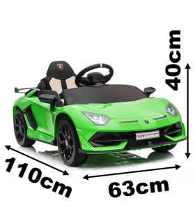 12V Lamborghini Aventador SVJ sous licence Verte