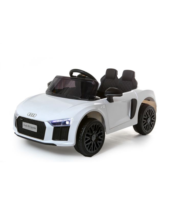 12V Audi R8 Spyder Blanc sous licence - Voiture Electrique Pour Enfants
