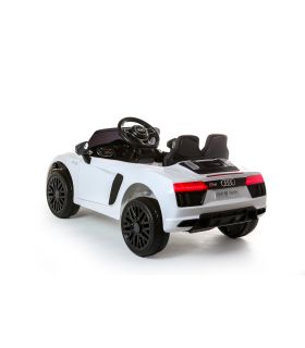 12V Audi R8 Spyder Blanc sous licence - Voiture Electrique Pour Enfants