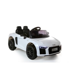 12V Audi R8 Spyder Blanc sous licence - Voiture Electrique Pour Enfants