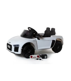 12V Audi R8 Spyder Blanc sous licence - Voiture Electrique Pour Enfants
