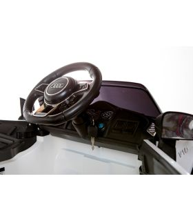 12V Audi R8 Spyder Blanc sous licence - Voiture Electrique Pour Enfants