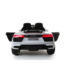 12V Audi R8 Spyder Blanc sous licence - Voiture Electrique Pour Enfants