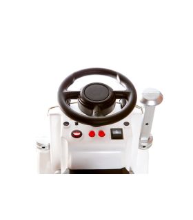 Camion Porteur 6V - Camion Electrique Pour Enfants Blanc