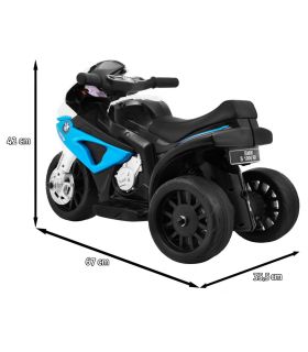 Moto électrique 6V BMW Racing 1000 Bleu - Pack Cuir
