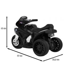 Moto électrique 6V BMW Racing 1000 Noire - Pack Cuir