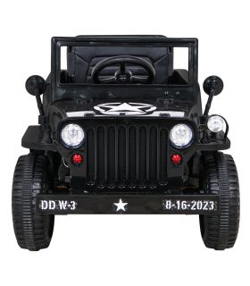 Voiture électrique 12V Jeep Retro Noire - Pack Luxe