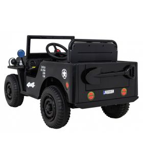 Voiture électrique 12V Jeep Retro Noire - Pack Luxe
