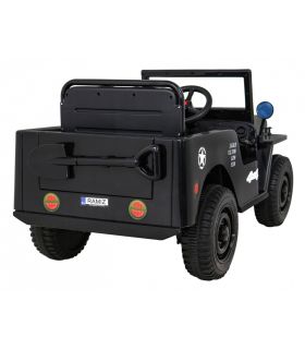 Voiture électrique 12V Jeep Retro Noire - Pack Luxe