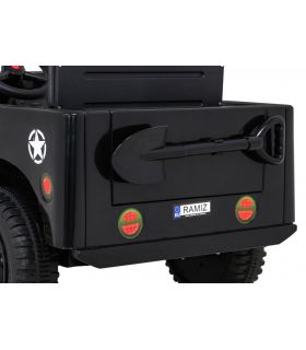 Voiture électrique 12V Jeep Retro Noire - Pack Luxe