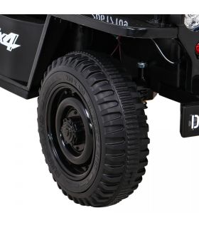 Voiture électrique 12V Jeep Retro Noire - Pack Luxe