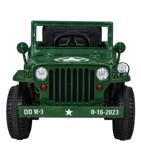 Voiture électrique 12V Jeep Retro Militaire - Pack Luxe