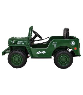 Voiture électrique 12V Jeep Retro Militaire - Pack Luxe