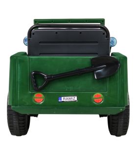 Voiture électrique 12V Jeep Retro Militaire - Pack Luxe