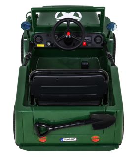 Voiture électrique 12V Jeep Retro Militaire - Pack Luxe