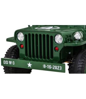 Voiture électrique 12V Jeep Retro Militaire - Pack Luxe