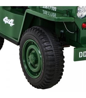 Voiture électrique 12V Jeep Retro Militaire - Pack Luxe
