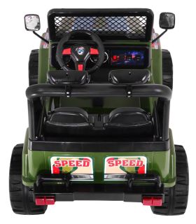 Voiture électrique 2 places 12V Jeep SafariArmy - Pack Evo