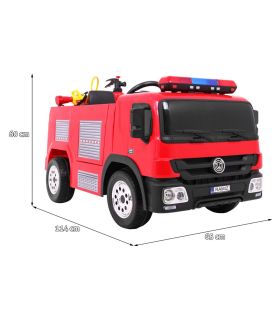 Camion de Pompier électrique 12v Rouge - Pack Evo