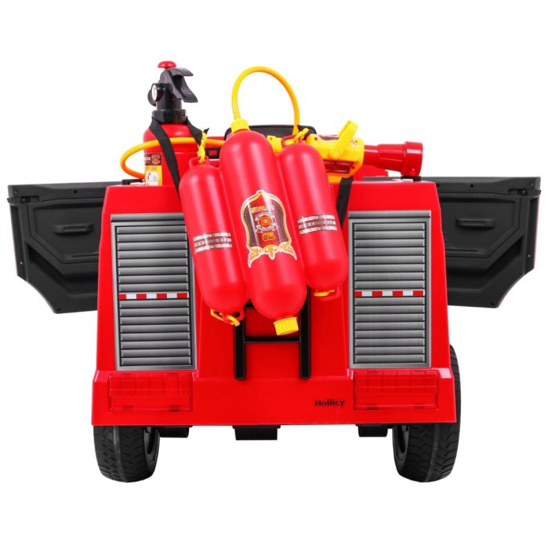 PLAY4FUN Camion de Pompier Electrique Rouge 35W avec Casque, Lance et  Extincteur, Indicateur de Batterie et Télécommande Parentale pas cher 
