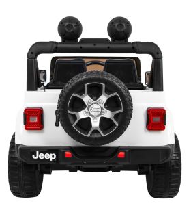 Voiture électrique 2 places 12V Jeep Wrangler Rubicon Blanc - Pack Luxe