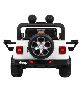 Voiture électrique 2 places 12V Jeep Wrangler Rubicon Blanc - Pack Luxe
