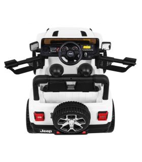 Voiture électrique 2 places 12V Jeep Wrangler Rubicon Blanc - Pack Luxe