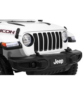 Voiture électrique 2 places 12V Jeep Wrangler Rubicon Blanc - Pack Luxe