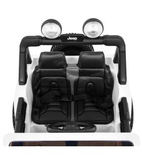 Voiture électrique 2 places 12V Jeep Wrangler Rubicon Blanc - Pack Luxe