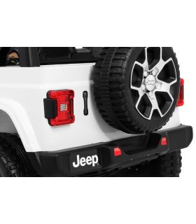 Voiture électrique 2 places 12V Jeep Wrangler Rubicon Blanc - Pack Luxe