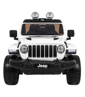 Voiture électrique 2 places 12V Jeep Wrangler Rubicon Blanc - Pack Luxe