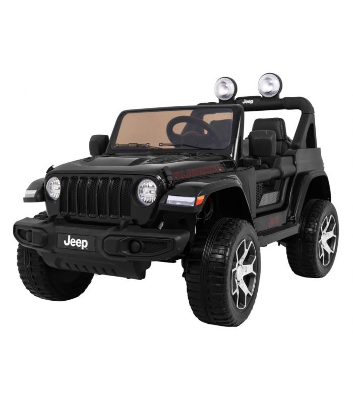 Voiture électrique 2 places 12V Jeep Wrangler Rubicon Noir - Pack Luxe