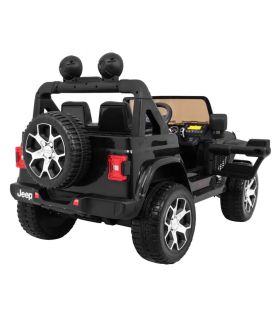 Voiture électrique 2 places 12V Jeep Wrangler Rubicon Noir - Pack Luxe