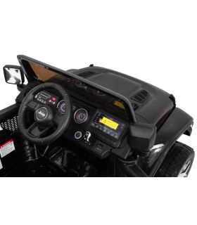 Voiture électrique 2 places 12V Jeep Wrangler Rubicon Noir - Pack Luxe
