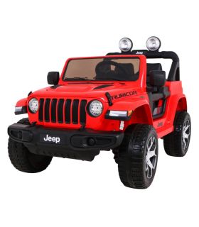 Voiture électrique 2 places 12V Jeep Wrangler Rubicon Rouge - Pack Luxe