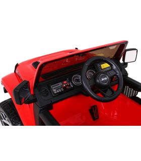 Voiture électrique 2 places 12V Jeep Wrangler Rubicon Rouge - Pack Luxe