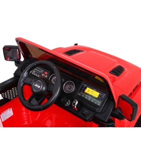 Voiture électrique 2 places 12V Jeep Wrangler Rubicon Rouge - Pack Luxe
