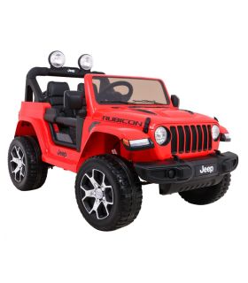 Voiture électrique 2 places 12V Jeep Wrangler Rubicon Rouge - Pack Luxe