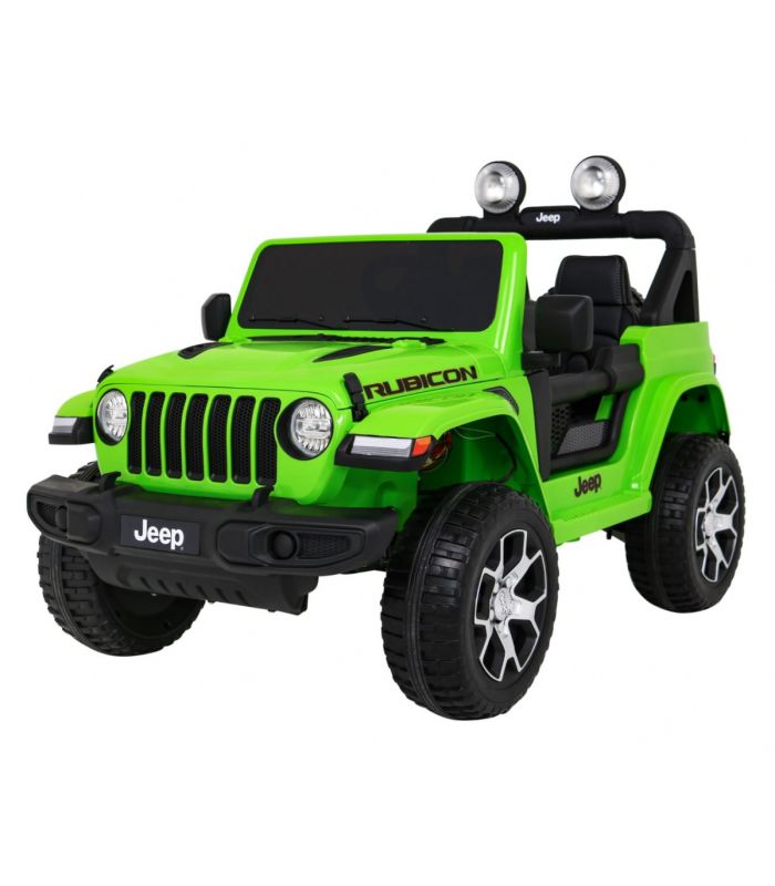 Voiture électrique 2 places 12V Jeep Wrangler Rubicon Vert - Pack Luxe