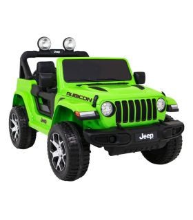 Voiture électrique 2 places 12V Jeep Wrangler Rubicon Vert - Pack Luxe