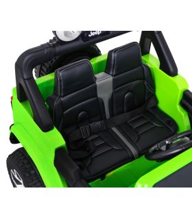 Voiture électrique 2 places 12V Jeep Wrangler Rubicon Vert - Pack Luxe