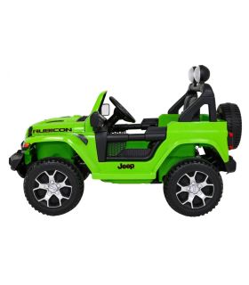 Voiture électrique 2 places 12V Jeep Wrangler Rubicon Vert - Pack Luxe