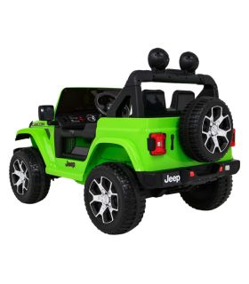 Voiture électrique 2 places 12V Jeep Wrangler Rubicon Vert - Pack Luxe