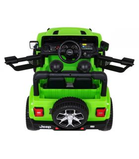 Voiture électrique 2 places 12V Jeep Wrangler Rubicon Vert - Pack Luxe